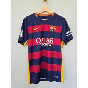 Nike FC Barcelona 2015-16 Authentic Home Jersey Size S LFP Soccercore Streetwear
